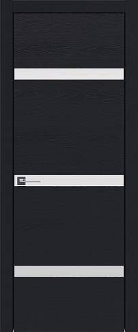 Дверь Tivoli Г-4 Черная эмаль по шпону (RAL 9004) без стекла