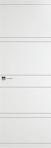 Межкомнатная дверь Tivoli Е-2 Невидимка, цвет - Белая эмаль (RAL 9003), Без стекла (ДГ)
