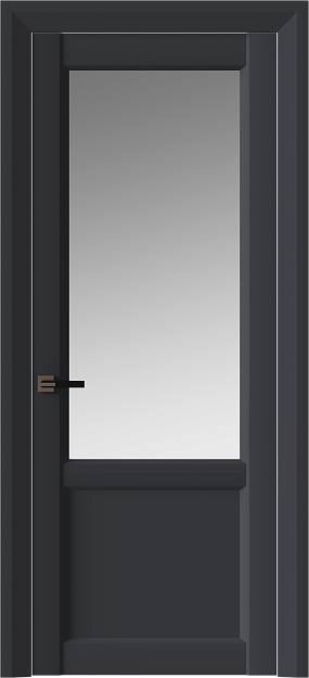 Межкомнатная дверь Dinastia Neo Classic Decoro, Со стеклом (ДО), цвет - Графитово-серая эмаль (RAL 7024)