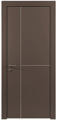 Дверь Tivoli Г-1 Коричневый Тик эмаль (RAL 050-50-10) без стекла
