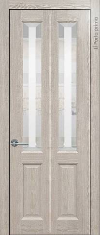 Дверь Dinastia Книжка Porta Classic Серый дуб со стеклом