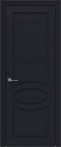 Дверь Tivoli Н-5 Черная эмаль по шпону (RAL 9004) без стекла