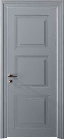 Дверь Milano Neo Classic Scalino Серебристо-серая эмаль (RAL 7045) без стекла
