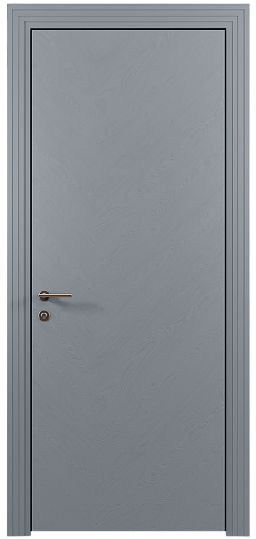 Дверь Tivoli Л-1 Серебристо-серая эмаль по шпону (RAL 7045) без стекла