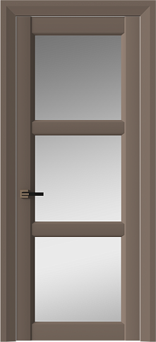 Дверь Milano Neo Classic Decoro / Милано Нео Классик Декоро Коричневый Тик эмаль (RAL 050-50-10) со стеклом