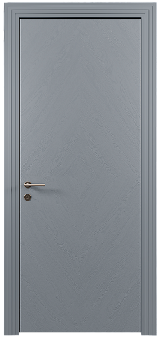 Дверь Tivoli К-1 Серебристо-серая эмаль по шпону (RAL 7045) без стекла