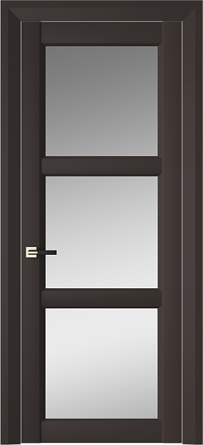 Межкомнатная дверь Milano Neo Classic Decoro, Со стеклом (ДО), цвет - Чёрный Базальт эмаль (RAL 040-30-05)