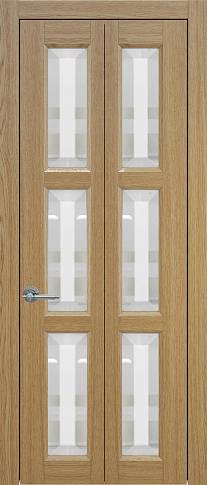 Дверь Milano Книжка Porta&nbsp;Classic Дуб карамель со стеклом