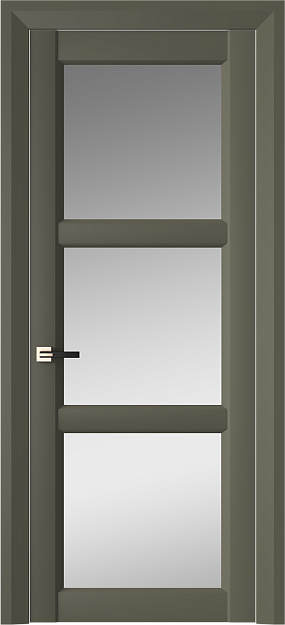 Межкомнатная дверь Milano Neo Classic Decoro, Со стеклом (ДО), цвет - Серый Мох эмаль (RAL 7003)