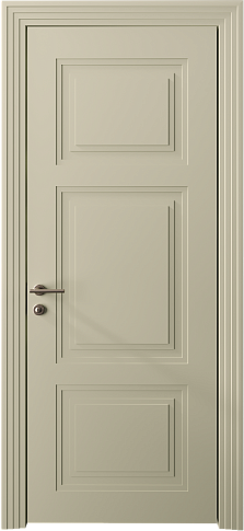 Дверь Siena Neo Classic Scalino Серо-оливковая эмаль (RAL 7032) без стекла