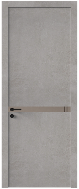 Межкомнатная дверь Tivoli / Тиволи Б-4, Со стеклом (ДО), цвет - Белый камень