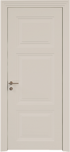 Дверь Siena Neo Classic Scalino Бежевая эмаль по шпону (RAL 9010) без стекла