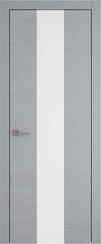 Дверь Tivoli Ж-3 Серебристо-серая эмаль по шпону (RAL 7045) со стеклом
