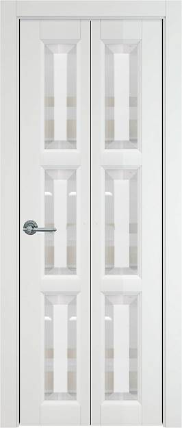 Межкомнатная дверь Milano Porta Classic / Милано Порта Классик Книжка, Со стеклом (ДО), цвет - Белая эмаль (RAL 9003)