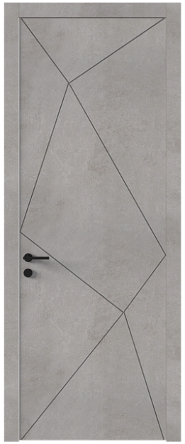 Межкомнатная дверь Tivoli / Тиволи П-5, Без стекла (ДГ), цвет - Белый камень
