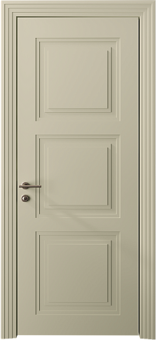 Дверь Milano Neo Classic Scalino Серо-оливковая эмаль (RAL 7032) без стекла