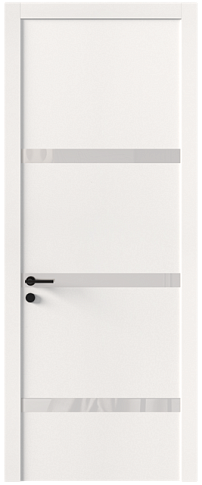 Дверь Tivoli Г-4 Белоснежная мягкая шагрень со стеклом