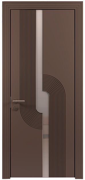 Межкомнатная дверь Cascato, Без стекла (ДГ), цвет - Коричневый Тик эмаль (RAL 050-50-10)
