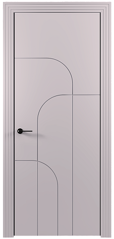 Дверь Arco Moderno Серый Флокс эмаль (RAL 358-71-02) без стекла