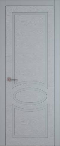 Дверь Tivoli Н-5 Серебристо-серая эмаль по шпону (RAL 7045) без стекла