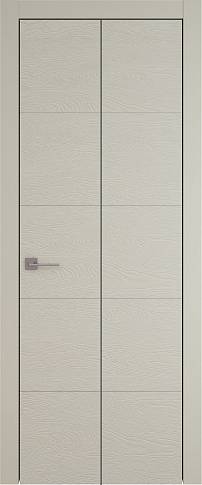 Дверь Tivoli Д-2 Книжка Серо-оливковая эмаль по шпону (RAL 7032) без стекла
