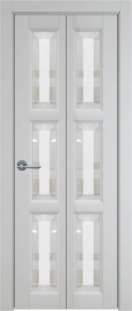 Межкомнатная дверь Milano Porta Classic / Милано Порта Классик Книжка, Со стеклом (ДО), цвет - Лайт Грей ST