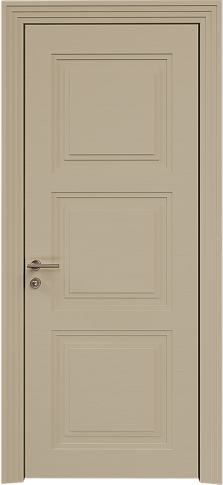 Дверь Milano Neo Classic Scalino Серое Льняное волокно эмаль по шпону (RAL 075-70-10) без стекла