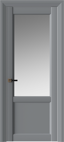 Дверь Dinastia Neo Classic Decoro Серебристо-серая эмаль (RAL 7045) со стеклом