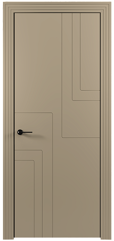 Дверь Futuro Moderno / Футуро Модерно Серое Льняное волокно эмаль (RAL 075-70-10) без стекла