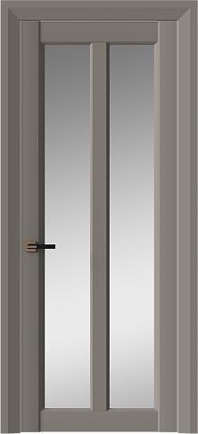 Дверь Prato Neo Classic Decoro / Прато Нео Классик Декоро Серая стяжка эмаль (RAL 060-60-05) со стеклом