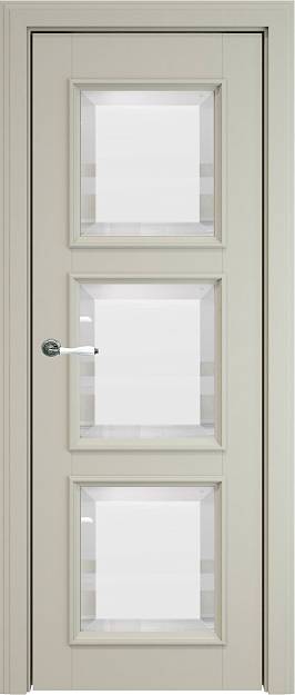 Межкомнатная дверь Milano LUX, цвет - Серо-оливковая эмаль (RAL 7032), Со стеклом (ДО)