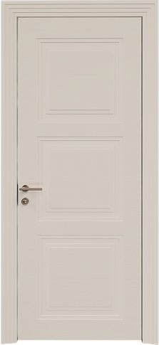 Дверь Milano Neo Classic Scalino Бежевая эмаль по шпону (RAL 9010) без стекла